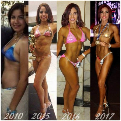 La hondureña Michelle Mejía y su increíble cambio físico para brillar en el mundo del fitness