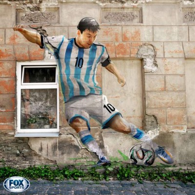 FOTOS: Los graffitis más sensacionales de Messi y Cristiano Ronaldo
