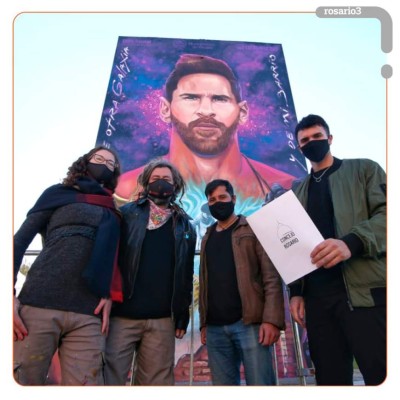 ¡Inmortalizado! El impresionante mural que le hicieron a Messi frente a su escuela en Rosario