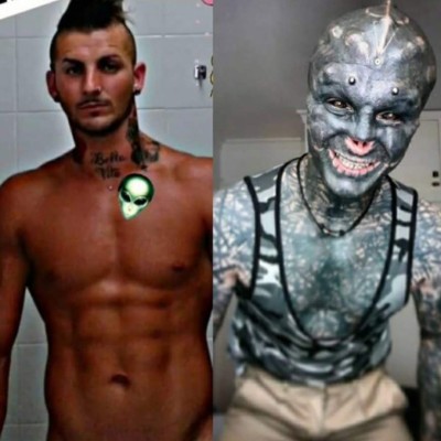 La impactante y aterradora transformación física de un fisiculturista que desea ser un ''extraterrestre negro''