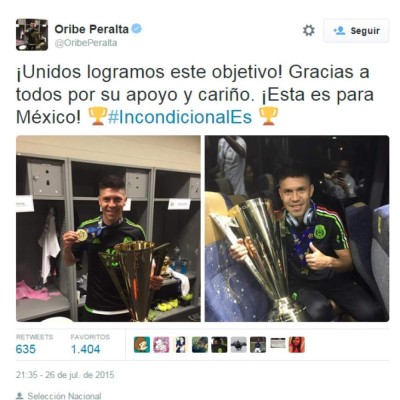 Las fotos curiosas de la celebración de los jugadores de México tras ganar la Copa Oro