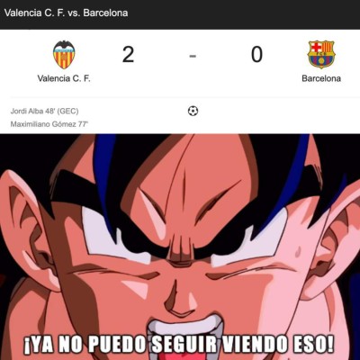 Los memes masacran al Barcelona tras caer contra Valencia en la Liga Española