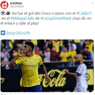 Lo que dice la prensa internacional del Cádiz y el Choco Lozano tras su cuarto gol consecutivo: 'Imparables'