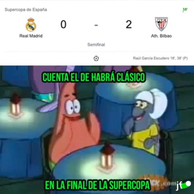Muy crueles: los memes destrozan al Real Madrid por quedar eliminado de la Supercopa de España