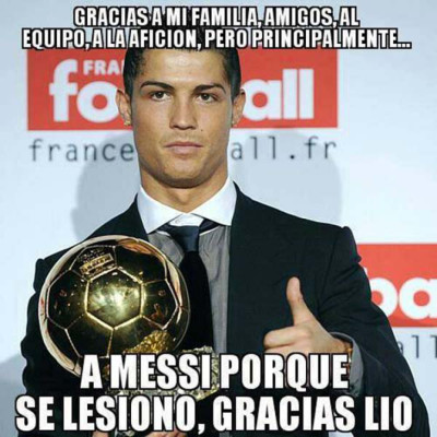 Los memes de la Gala del Balón de Oro.