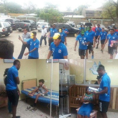 ¡Ejemplar! Olimpia y Platense realizan labor social antes de juegos de Copa Presidente