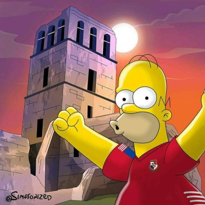 Así se verían Los Simpson en Costa Rica y Panamá. ¡Atención con Navas y Román!