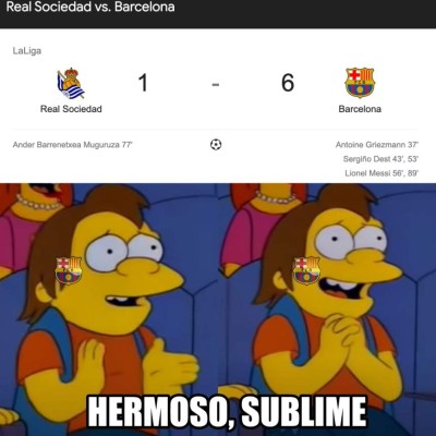 Memes: Messi es protagonista de las burlas tras la paliza de Barcelona a la Real Sociedad