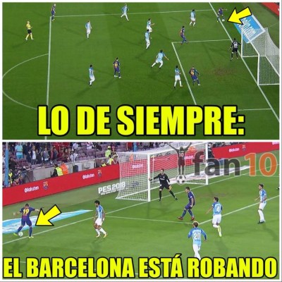 ¡Terribles! Los memes destrozan al Barcelona por un gol ilegal ante el Málaga
