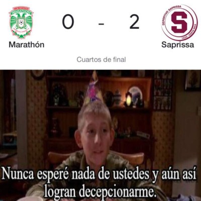 Memes: Tremendas burlas contra Marathón tras la derrota ante Saprissa en la Liga de Concacaf