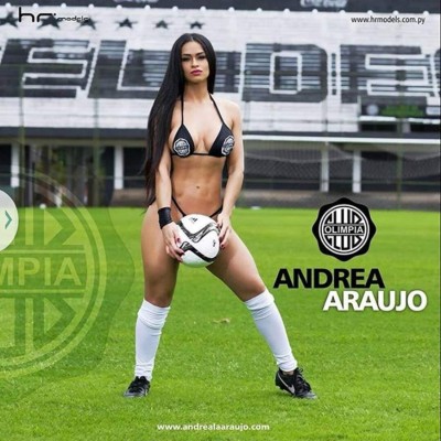 Conoce Andrea Araujo, la explosiva novia del Olimpia de Paraguay