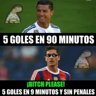 Lewandowski provoca lluvia de memes al anotar cinco goles en nueve minutos