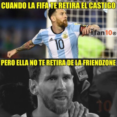 La FIFA perdona a Lionel Messi pero los memes lo castigan