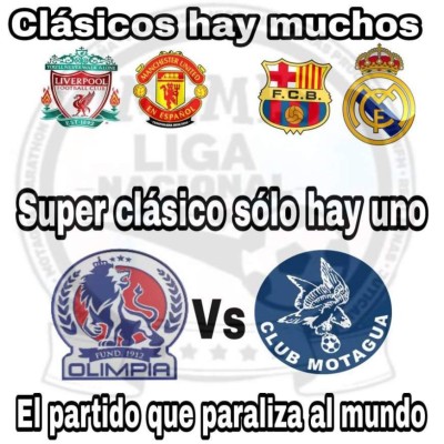 Los memes que calientan los clásico Motagua-Olimpia y Real España-Marathón