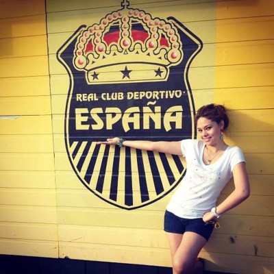 Sirey Morán, Miss Honduras Universo, la fan más guapa de Real España