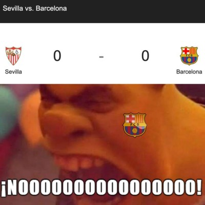 Messi y Barcelona, víctimas de los memes tras el sufrido empate ante el Sevilla en la liga española