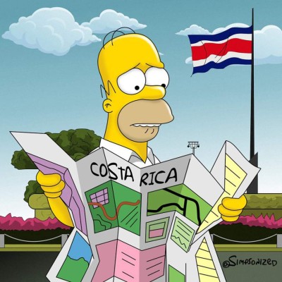 Así se verían Los Simpson en Costa Rica y Panamá. ¡Atención con Navas y Román!