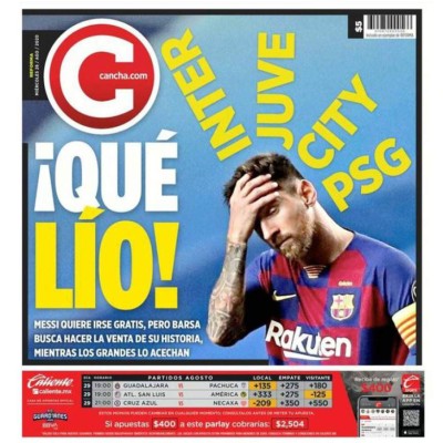 'Lío Mundial en la City': Messi causa revuelo en las portadas de los medios tras pedir su salida del Barça