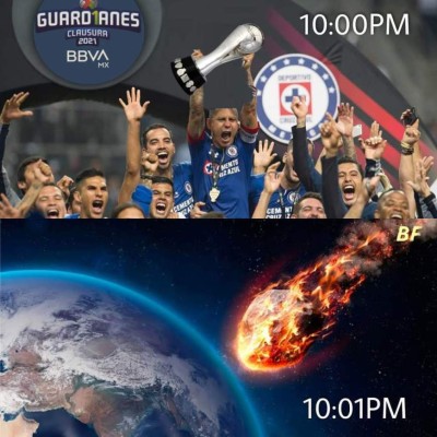 ¿El fin del mundo? Las redes estallan con crueles memes luego del título de Cruz Azul en la Liga MX