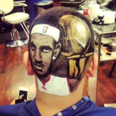 Los rostros de los deportistas realizados en cortes de cabello