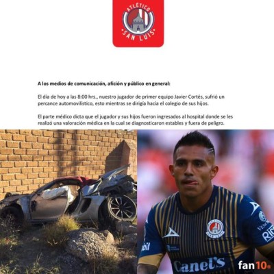 Así quedó el Porsche del futbolista mexicano Javier Cortés tras sufrir un terrible accidente&nbsp;&nbsp;&nbsp;