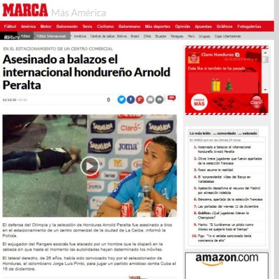 Honduras, en boca de todo el mundo por asesinato de Arnold Peralta