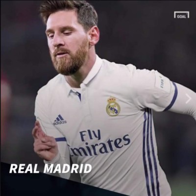 Messi 'posando' con las camisetas de los más grandes del mundo