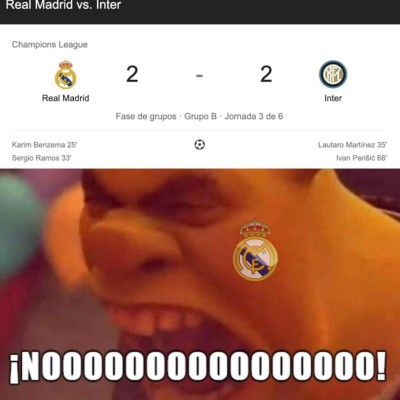 Los memes hacen pedazos al Real Madrid por su sufrido triunfo ante el Inter en Champions