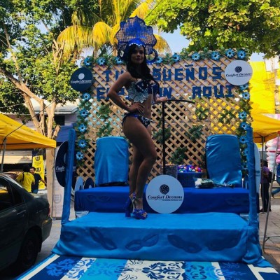 Laura Bariatti, la exfisioterapeuta del Suchitepéquez que deslumbró en carnaval en Guatemala