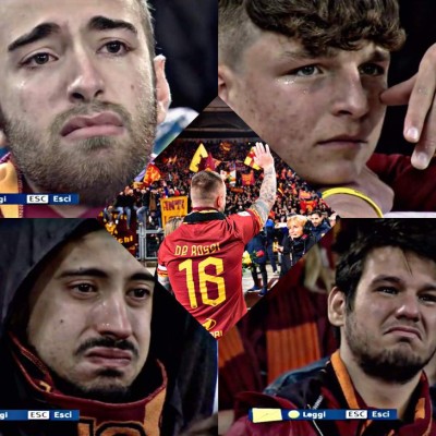 Emotivo: Totti llora tras el adiós de De Rossi en la Roma y así fue su despedida