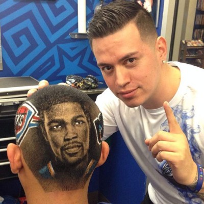 Los rostros de los deportistas realizados en cortes de cabello