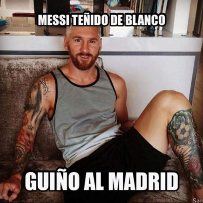 Messi se pinta el pelo y ahora es víctima de los crueles memes