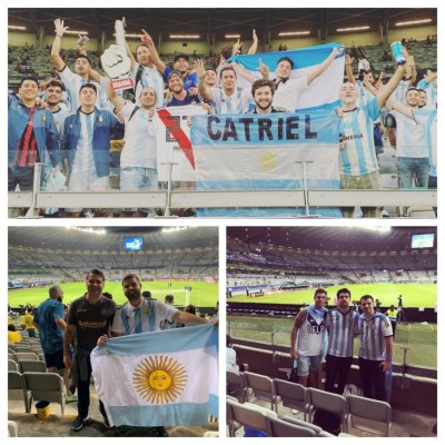 ¡Qué ambiente! Queman la camisa de Messi y novia de jugador argentino deslumbra en el Mineirao