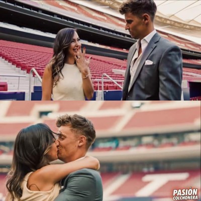 Marcos Llorente le pide matrimonio a su novia en el Wanda Metropolitano; la reacción de la chica fue épica &nbsp;&nbsp;