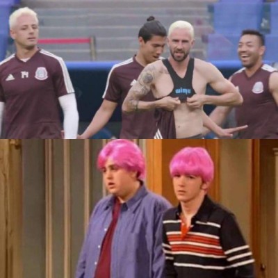 Los mejores memes del cambio de 'look' de Chicharito Hernández y Layún previo al juego con Brasil