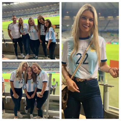 ¡Qué ambiente! Queman la camisa de Messi y novia de jugador argentino deslumbra en el Mineirao