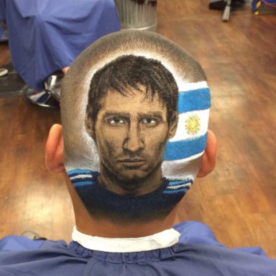 Los rostros de los deportistas realizados en cortes de cabello
