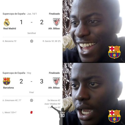 Los memes hacen pedazos al Barcelona tras perder la final de la Supercopa de España