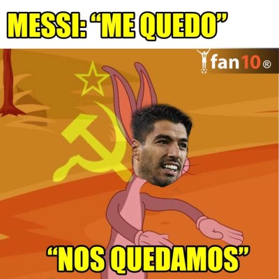Sigue la ola de memes contra Messi tras confirmar su continuidad en el Barcelona