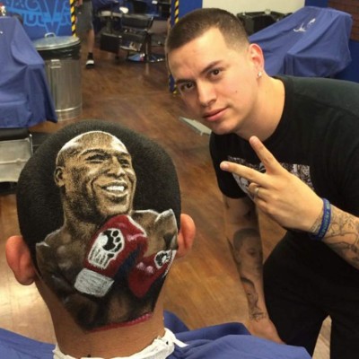 Los rostros de los deportistas realizados en cortes de cabello