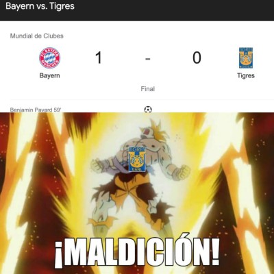 ¡Volaron las redes! Tigres es víctima de terribles memes luego de caer contra el Bayern Múnich
