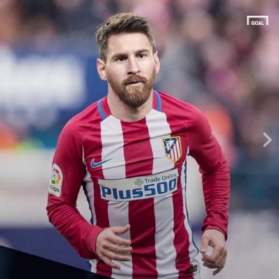 Messi 'posando' con las camisetas de los más grandes del mundo