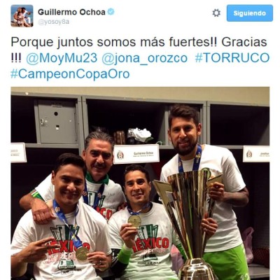 Las fotos curiosas de la celebración de los jugadores de México tras ganar la Copa Oro