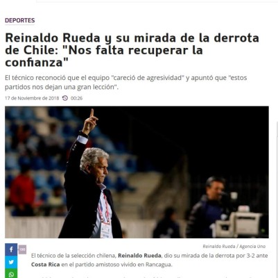 ¡FURIA! Prensa chilena pide la cabeza de Rueda y hablan de 'vergüenza'