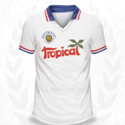 Con una de béisbol: Las camisas de local que ha usado Olimpia en sus 108 años de existencia