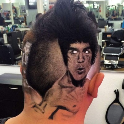 Los rostros de los deportistas realizados en cortes de cabello