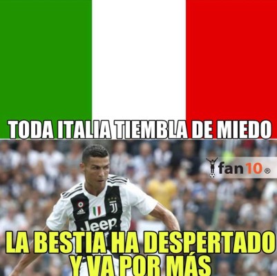 Cristiano Ronaldo y los divertidos memes tras marcar doblete con la Juventus