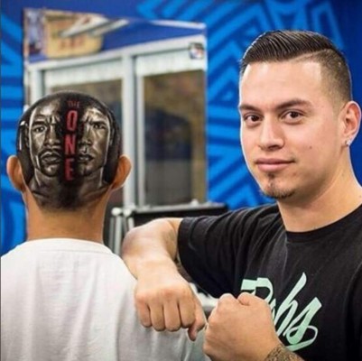 Los rostros de los deportistas realizados en cortes de cabello