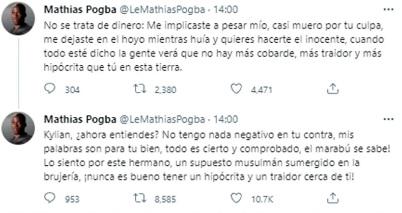 ¡Continúa la polémica! Las nuevas acusaciones de Mathias Pogba sobre su hermano Paul y el otro mensaje a Mbappé: “Casi muero por tu culpa”