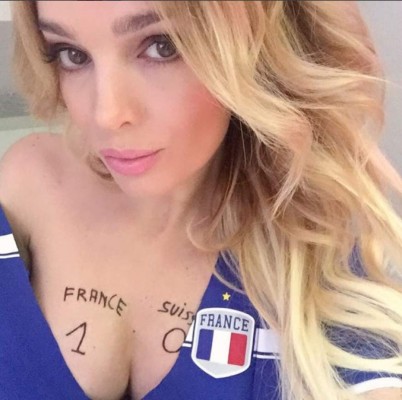 Virginie Caprice y su manera más sexy de dar los pronósticos en la Eurocopa 2016